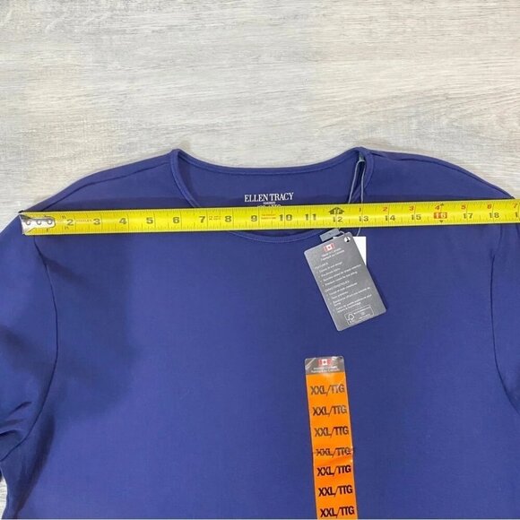 Ellen Tracy NWT Long Sleeve Navy Shirt Size XXL - Picture 13 of 16